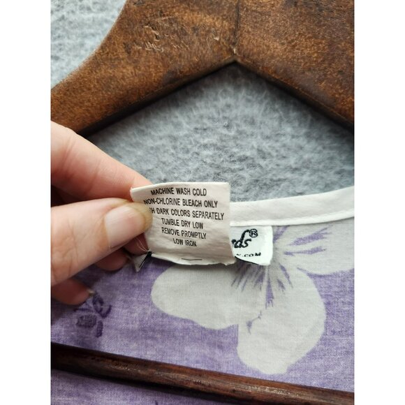 Anthony Richards Womens Plus Size 3X Sleeveless Blouse With Floral Print In Lave - Picture 3 of 4